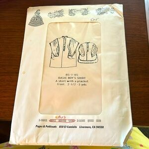 Basic Boy’s Shirt & Boy’s Straight Pants Patterns.  Small - Large  New